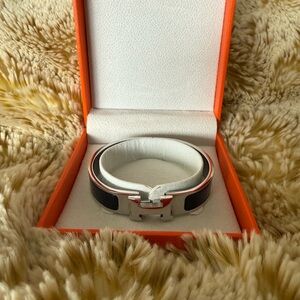 Hermes Shiny Silver-Tone Bracelet Clasp PM